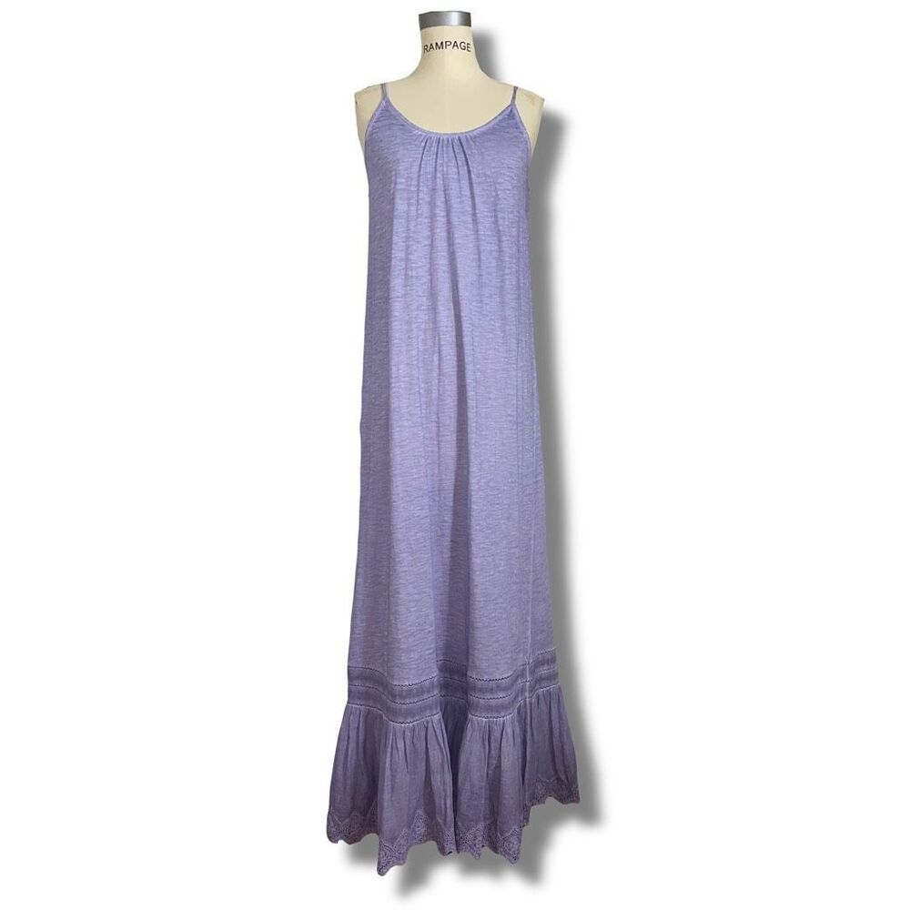 NWT Daily Practice Anthropologie Women’s Lavender Cotton Maxi Dress sz XS
